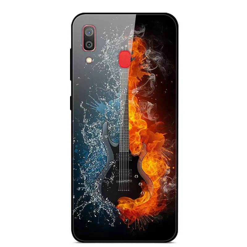 41 B для samsung Galaxy A30 чехол A 30 стеклянный жесткий чехол для телефона s для samsung Galaxy A30 чехол A20 Мягкий Бампер закаленное покрытие 6,4 - Цвет: 41