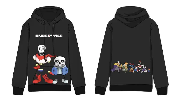 Горячая аниме undertale Хлопок Косплей толстовки Стандартный с капюшоном зимние топы унисекс Undertale sans and papyrus толстовки
