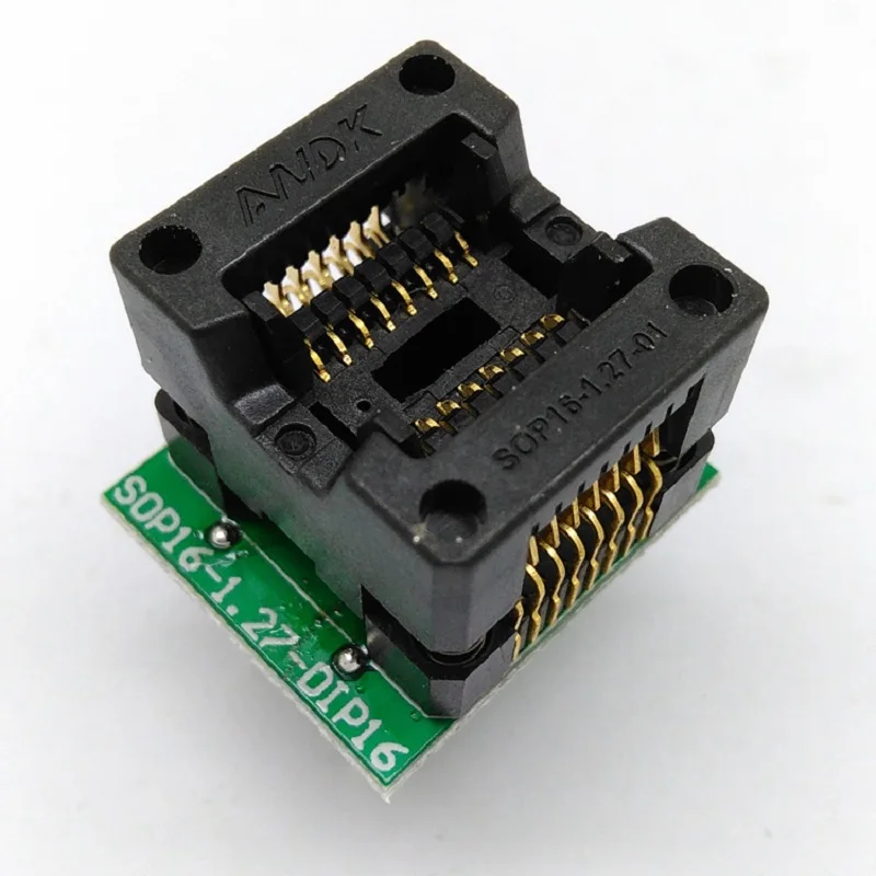 Разъем программирования SOP16 SOIC16 SO16 к DIP16 шаг штырька 1 27 мм ширина корпуса IC 3 9 мил