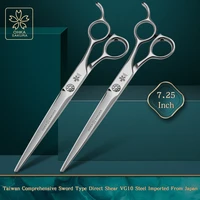 taiwan comprehensive sword type direct shear 1 3 7 25 inch flat shear teddy dog beauty scissors trimming scissors