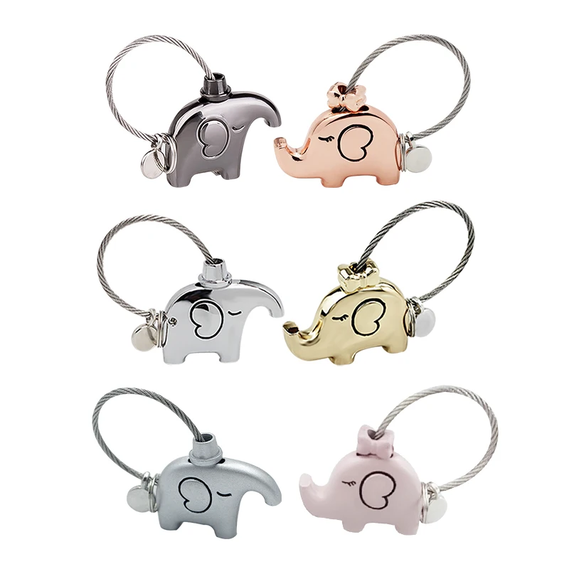 

1Pair Keychain Animal Shape Couples Keychain Lovers Key Ring Charm Pendant Key Chain Jewelry Accessories