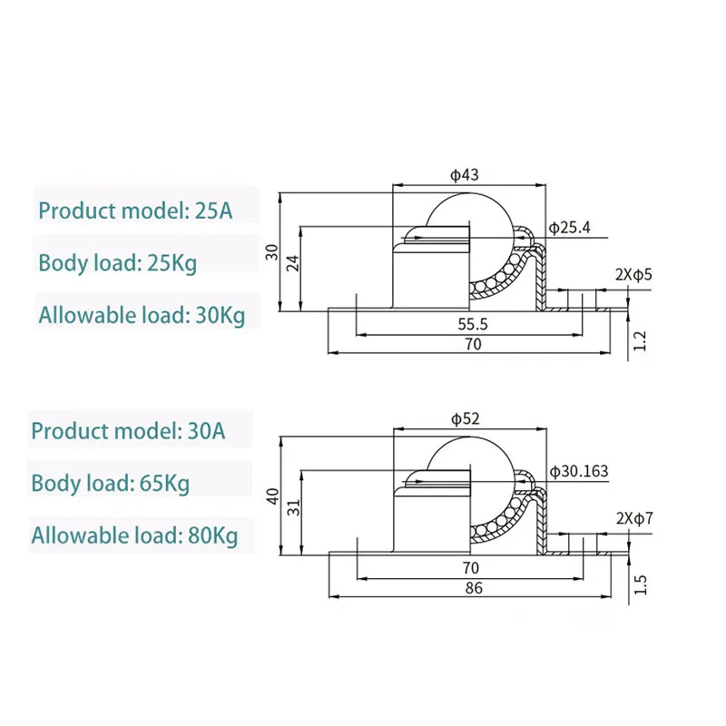 Металлический Стальной шарнирный шарик мебельное колесико универсальное