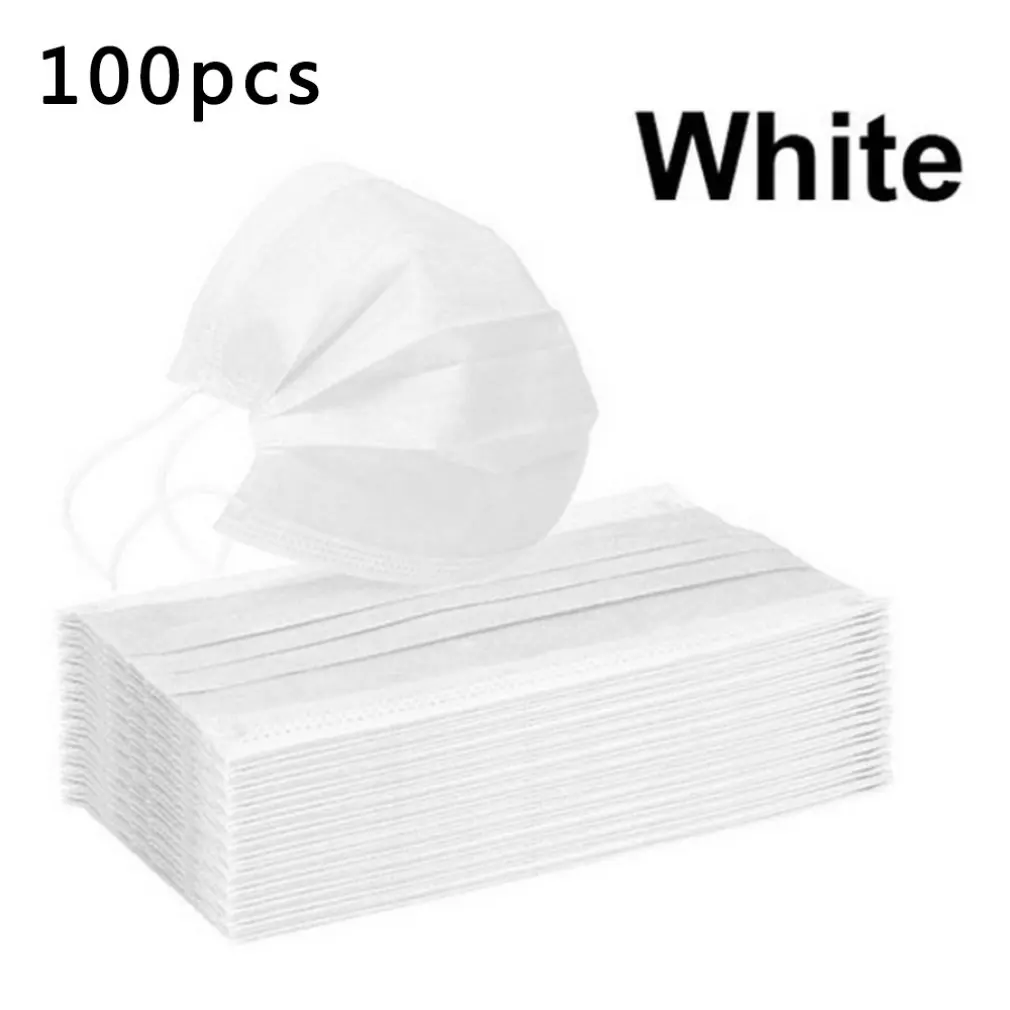 

Disposable Breathable Mask 3 Layers Non-Woven Anti Dust Mouth Mask Soft Breathable Face Masks Maschera Facemask Protective Mask