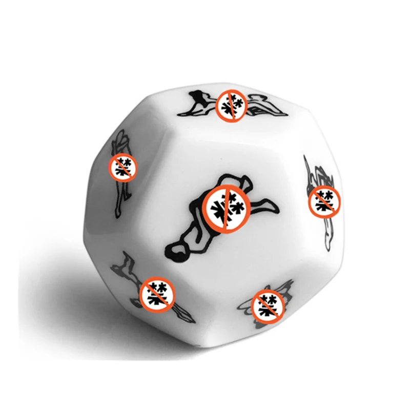 Игрушки для взрослых 12-сторонние Fun Dice сито Белый Черный многогранный экшн кости