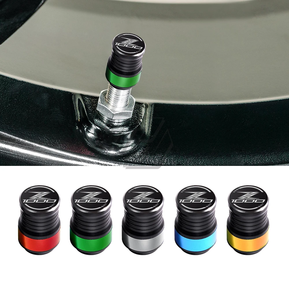 

Motorcycle Wheel Tire Valve Caps Covers Case for Kawasaki Z1000 Z1000 R Edition Accessories