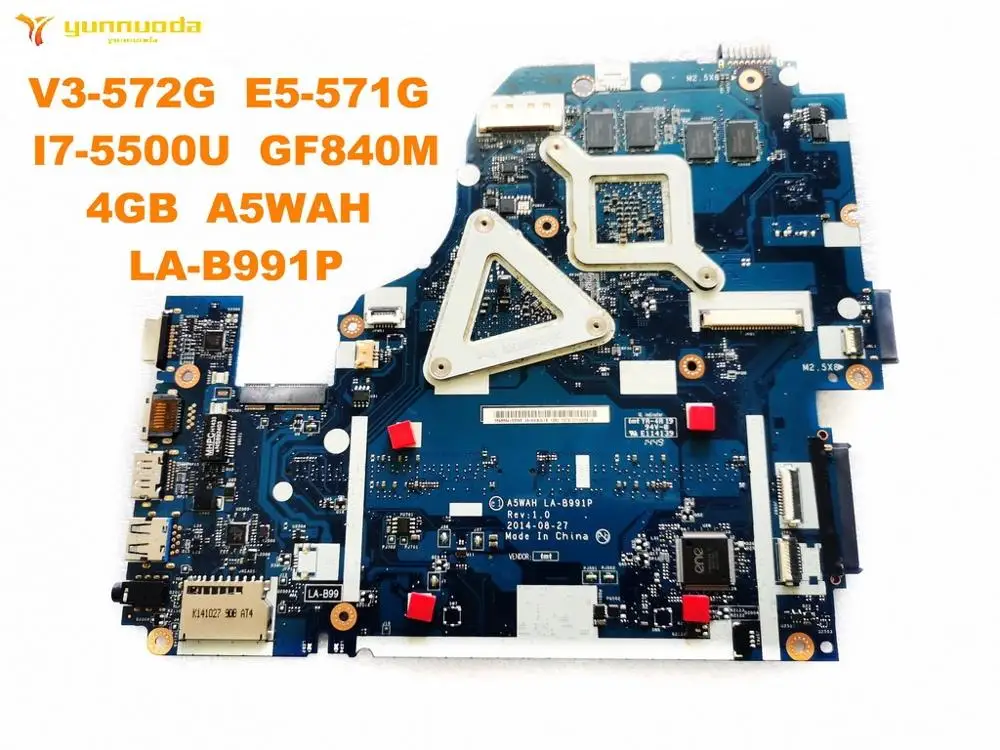Оригинальный Для ACER V3 572G E5 571G Материнская плата ноутбука 571 I7 5500U GF840M 4 Гб A5WAH LA B991P