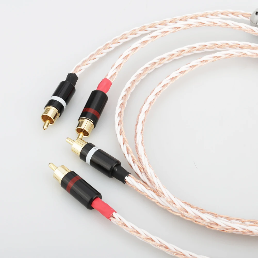 Высококачественный кабель Audiocrast с RCA на Hi-end HIFI OFC чистая медь серебро смешанный