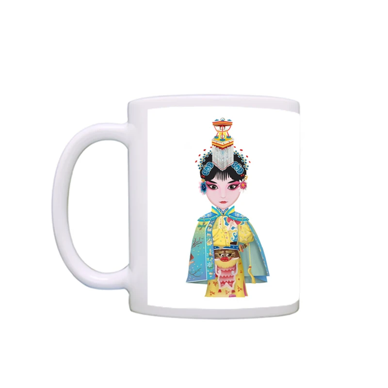 Креативная мультяшная кружка с изысканным рисунком старинной героини Пекинская