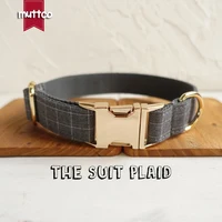 10pcs/lot MUTTCO retailing cool plaid collar handmade dog collar THE SUIT PLAID 5 sizes pleasing dog collars UDC001J