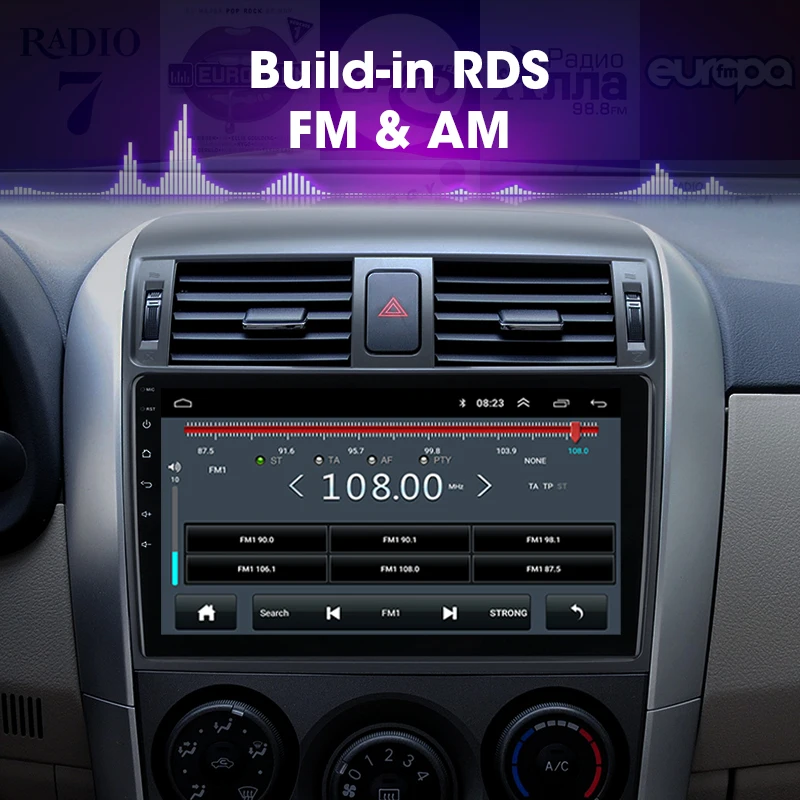 Автомагнитола 2 din на Android 9 0 с GPS навигацией мультимедийный видеоплеер для Toyota Corolla