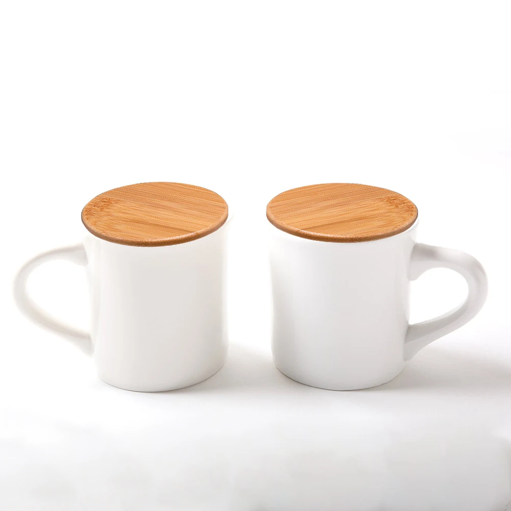 

4pcs Coffee Mug Dustproof Home Office Reusable Universal Bamboo Cup Cover Kitchen Solid Drinking Round Lid Drinkware Easy Clean