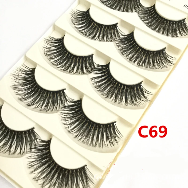 5 пар 3D накладные ресницы наращивание ресниц мягкие ручной работы Многослойные