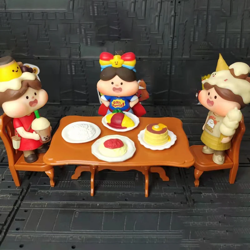 

Приблизительно 9 см Φ трендовая фигурка милая девочка игрушка кукла пластиковое украшение коллекция дисплей подарки