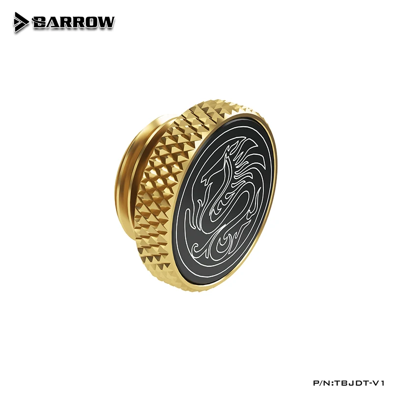 Barrow G1/4 ''зеркальная отделка стопорный фитинг водяное охлаждение черный