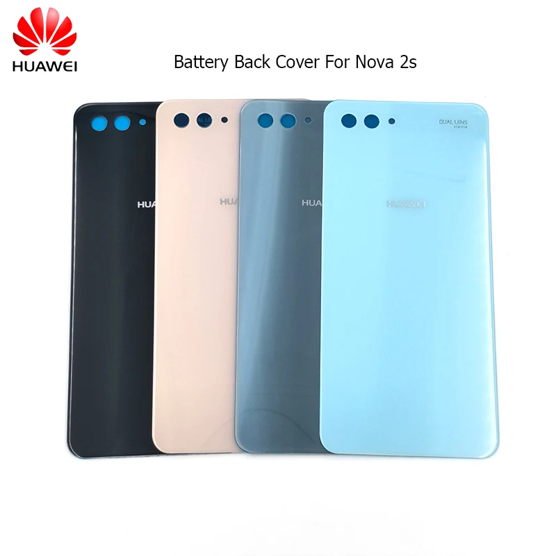 100% оригинальная задняя крышка батарейного отсека Huawei Nova 2S стеклянная дверь