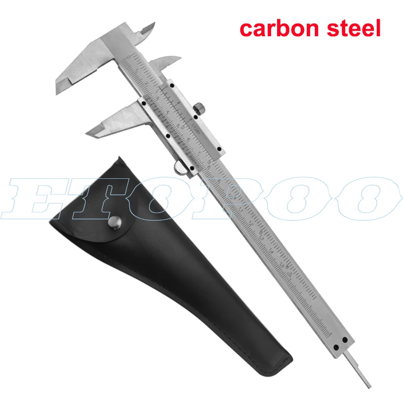 carbon steel Нержавеющая сталь 0-150 мм 0,05 мм моноблок штангенциркуль из углеродного волокна цифровой штангенциркуль микрометр измерительные приборы - Цвет: carbon steel