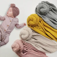 2021 waffle crochet knit turban hat 3m 5t toddler infant baby girls beanies snails boutique bonnet fashion hair accessories 4 3