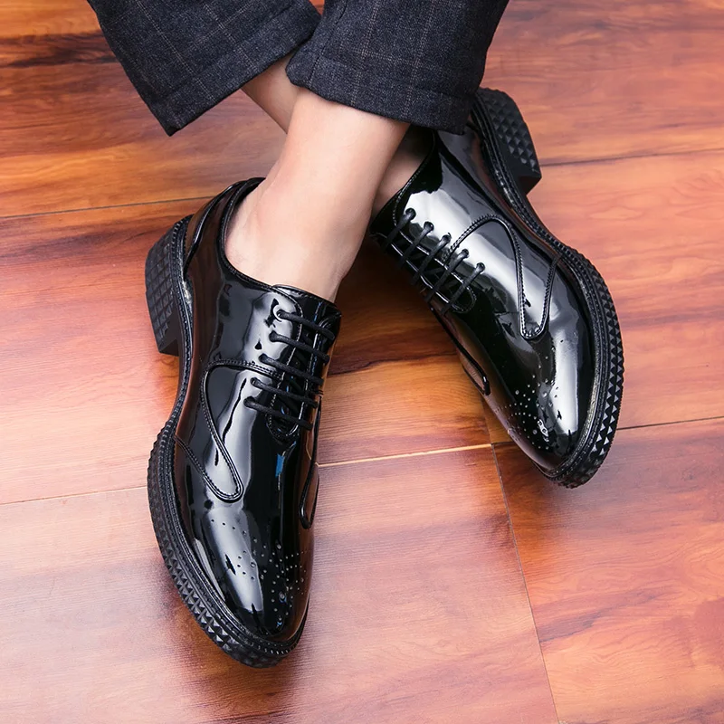 Туфли мужские на толстой подошве весна-осень-зима | Обувь