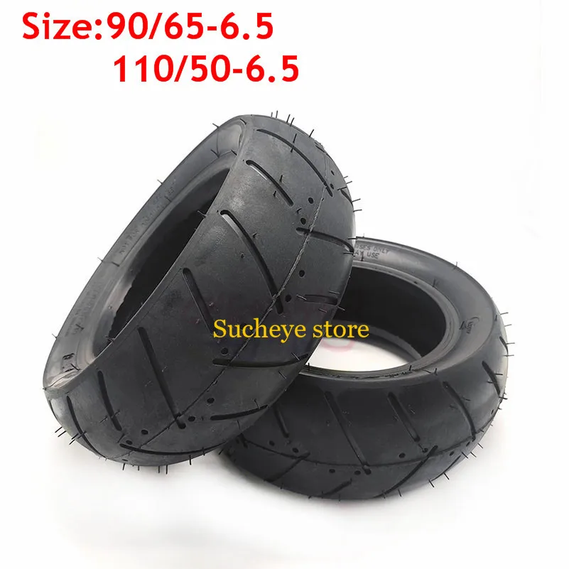 110/50-6.5 Rear Tubeless Tyre 90/65-6.5 Front Vacuum Tire for 47cc/49cc Mini Pocket Bike Gas Electric Scooter Accessories | Автомобили и