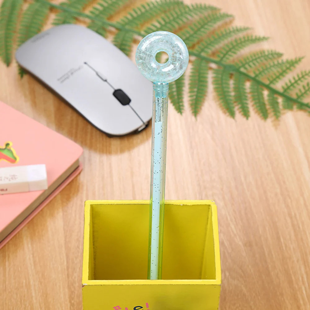 

8pcs Smooth Roller Pen Doughnut Shape Ink Crystal Pen Pen (Random Style)