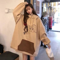 oversized sweatshirts women harajuku korean loose hoodie cartoon print long sleeve hooded sweatshirt student girl top streetwear