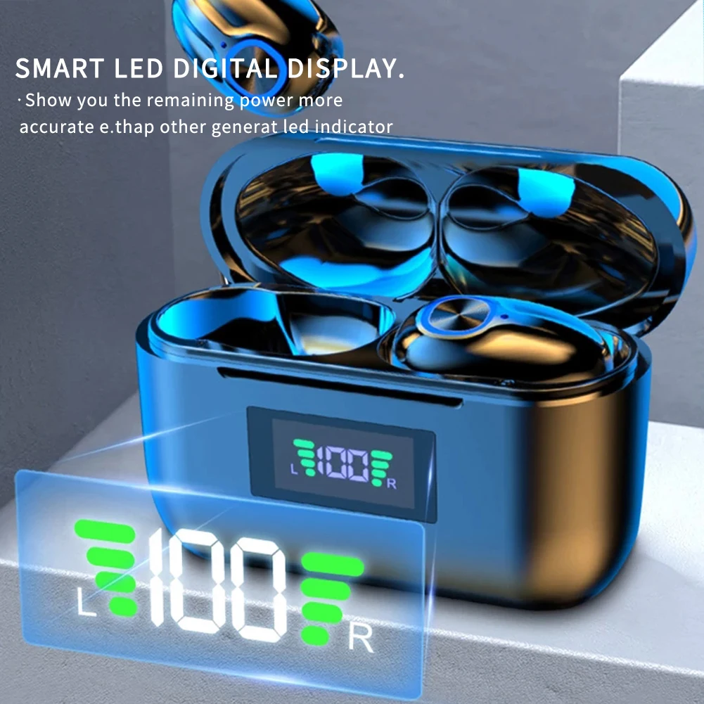 

T29 Bluetooth 5.0 Headphones Wireless Earphones HiFI Stereo Earbuds Sport Running Headsets HD Call With Mic Noise Reduction