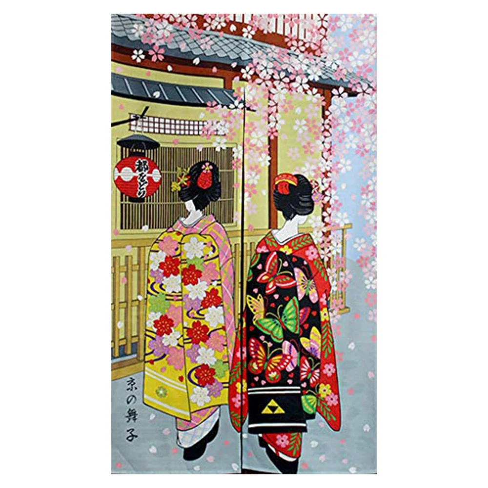Практичный бутик японский стиль длинный дверной проем занавеска для девочек и с