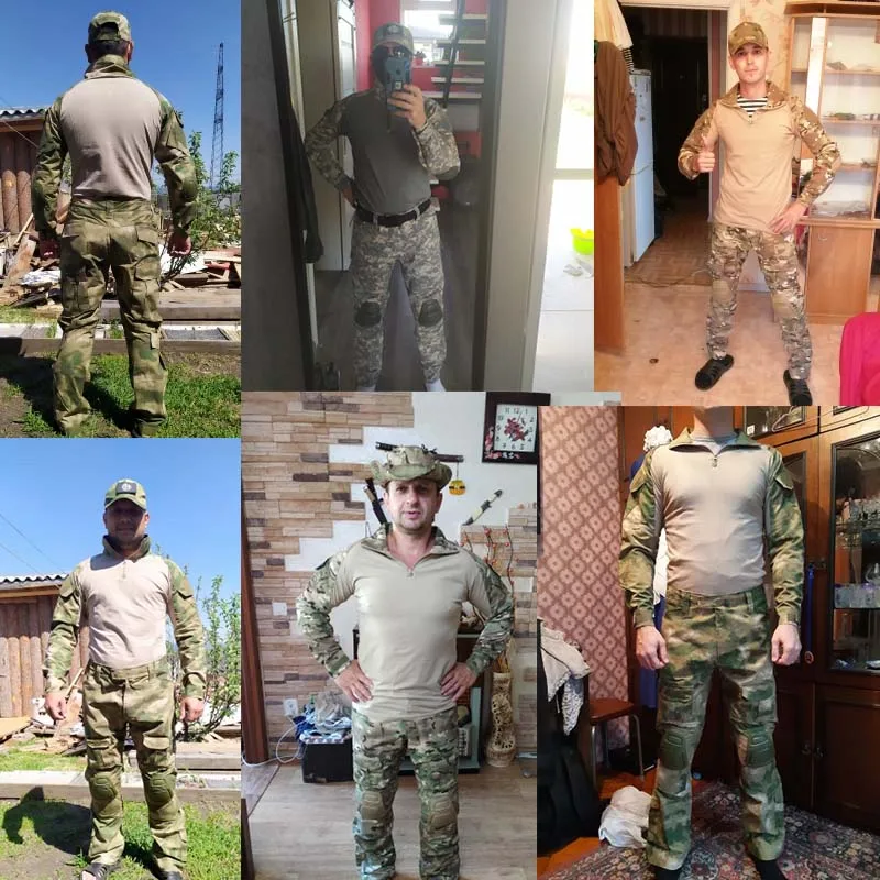Мужской Камуфляжный костюм Multicam военная униформа в стиле милитари армейский
