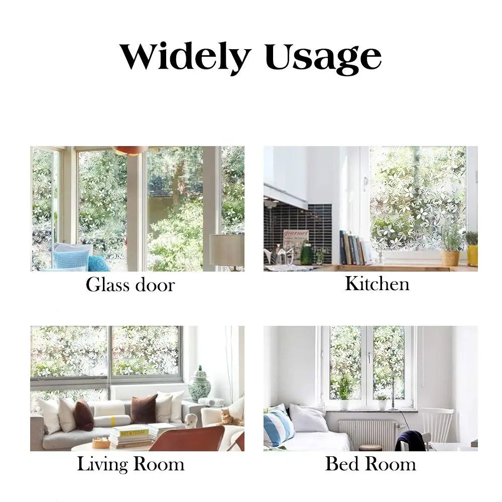 

LUCKYYJ Window Film 3D Static Decoration Self-adhesive Film for UV Rejection Heat Control Energy Saving Privacy Glass Stickers