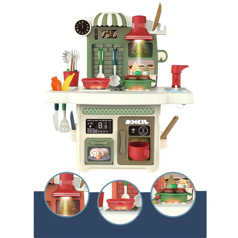 23 шт. детский игровой домик набор кухонных игрушек звук и светильник звуковые