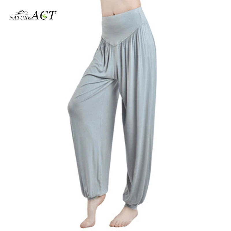 Большие размеры Женские Модальные штаны-фонарики штаны для йоги дышащие мягкие