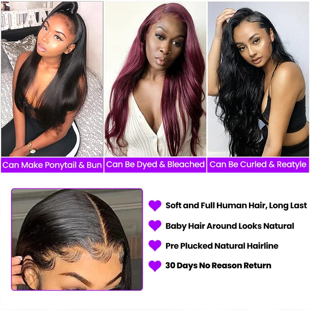 13x6 Straight Lace Front Wigs 5