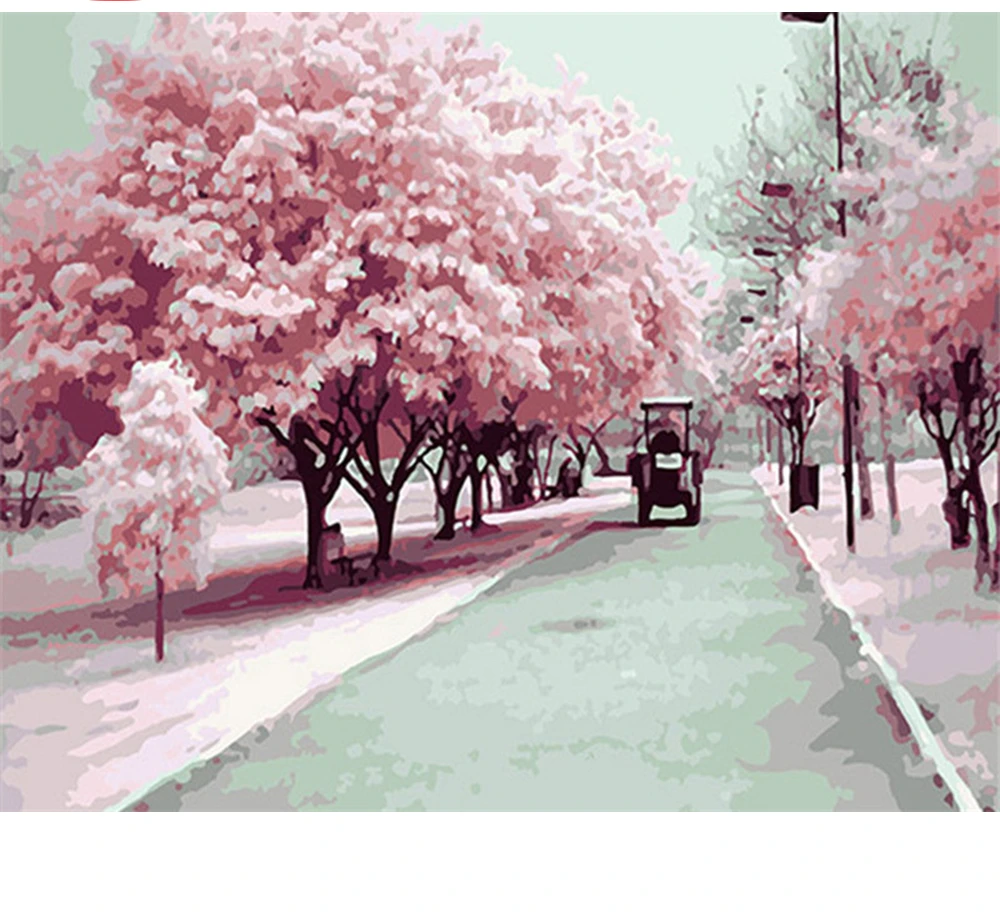 

CraftArtGo Painting By Numbers Landscape Drawing On Canvas HandPainted Gift Picture By Number Waterfall Kits Home Decoration