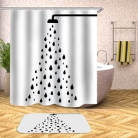 striped shower curtain geometric plaid print waterproof bath curtains for bathroom bathtub bathing cover large wide 12pcs hooks