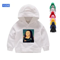 kids hoodies funny mona lisa t shirt girls baby fashion toddler boy hooded children cute sweatshirt cotton cartoon clothes cool