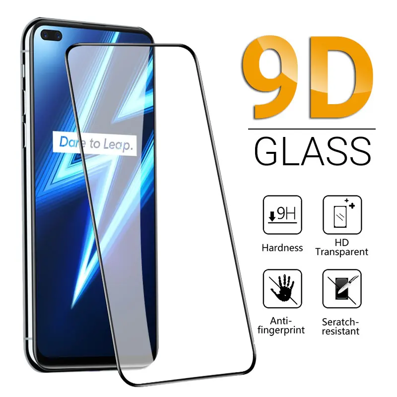 

9D Full Screen Protector For OPPO Realme 8 7 6 Pro Tempered Glass Realme C21 C25 C3 Narzo 30A X50 X7 C2 Realme8 Protective Glass
