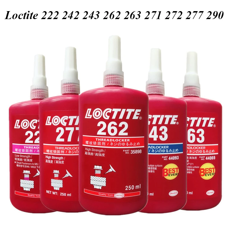 

250ml Loctite Screw Glue 222 242 243 262 263 270 271 272 277 290 Thread Locking Adhesive Screw Sealant Anaerobic Sealing Glue