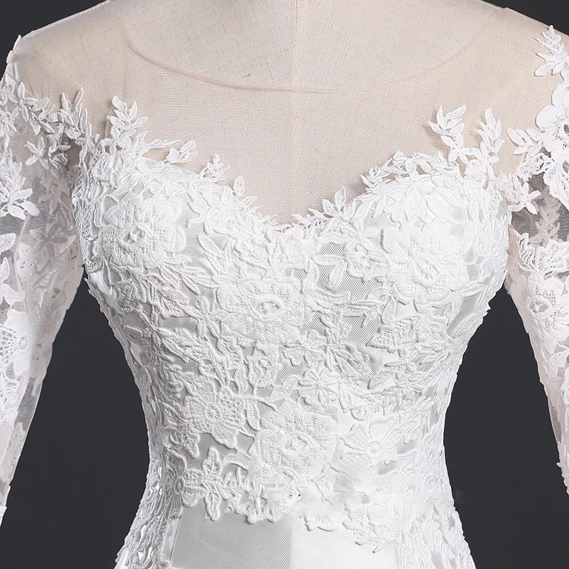 Vivian's Bridal винтажное атласное кружевное свадебное платье с аппликацией с полурукавом и вырезом на спине, кружевное свадебное платье