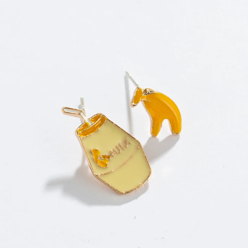 Забавные серьги-гвоздики с йогуртом для девочек ювелирные изделия оптом |