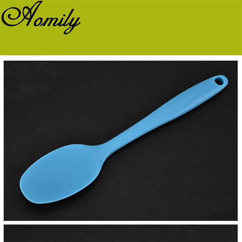Шпатель Amoliy ложка для супа кухонная посуда силиконовая с длинной ручкой утварь