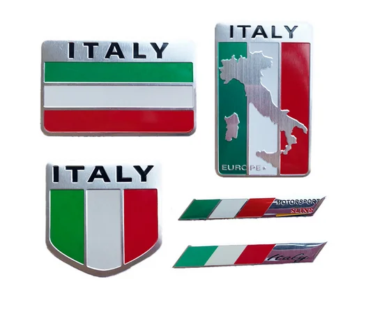 

Набор с эмблемой итальянского флага, значок, Переводные картинки для мотоцикла, наклейки для фото, багажники, автомобильные аксессуары
