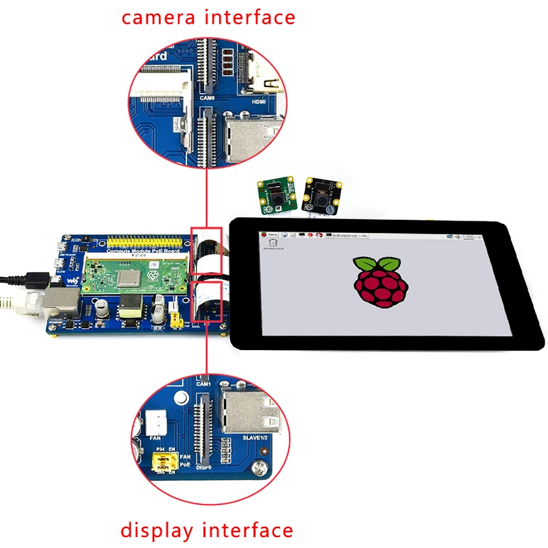 Вычислительный модуль IO Плата с функцией PoE для Raspberry Pi CM3 / CM3L + L|Аксессуары
