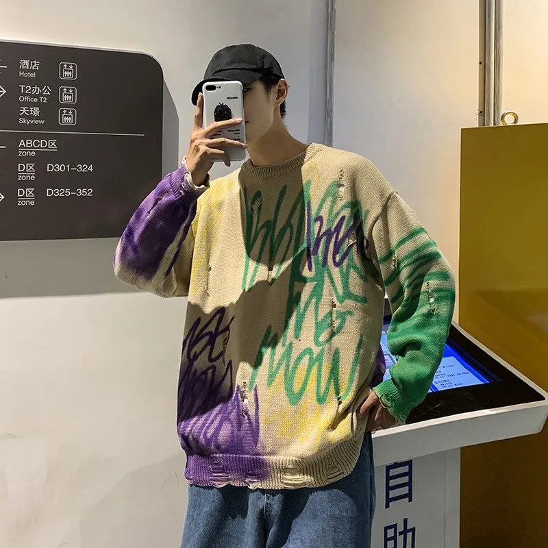 Свитер унисекс с длинным рукавом и круглым вырезом Осень-зима | Мужская одежда