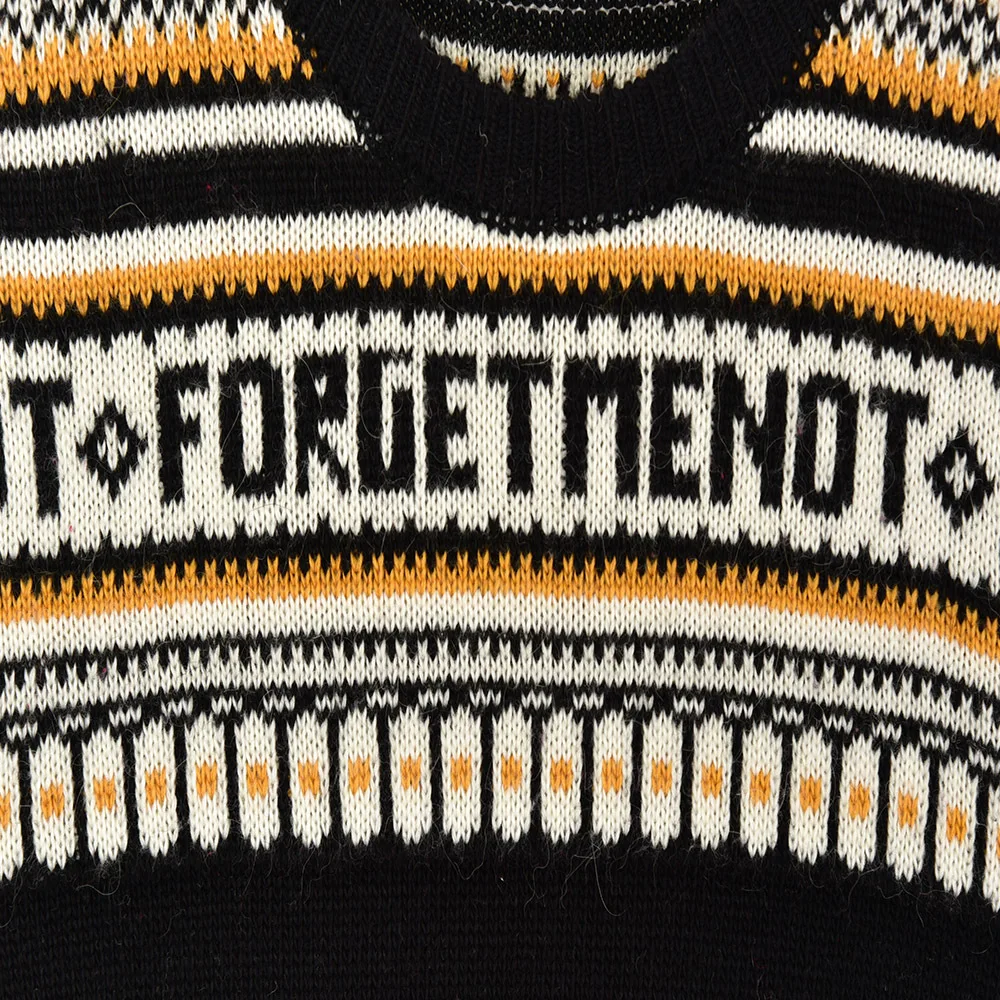 

Women Knitted Mini Dress Fashion Letter Stripe Jacquard Long Sleeve Slim Waist Short 2021 Lady Ethnic Style Knitwear Dress