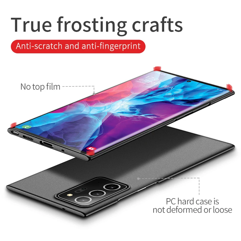 For Samsung Note 20 Case On Hard Plastic Ultra Slim Matte Cases For Samsung Galaxy Note 8 9 10 20 Ultra Plus Lite 5G Back Covers