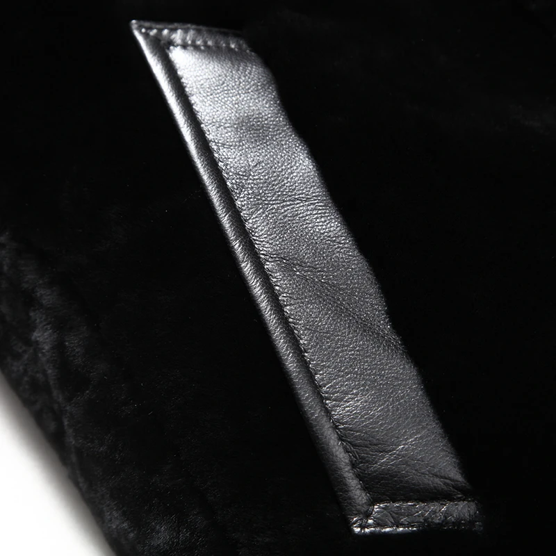 100% шерстяное пальто овчина меховое зимняя куртка для мужчин Воротник из меха