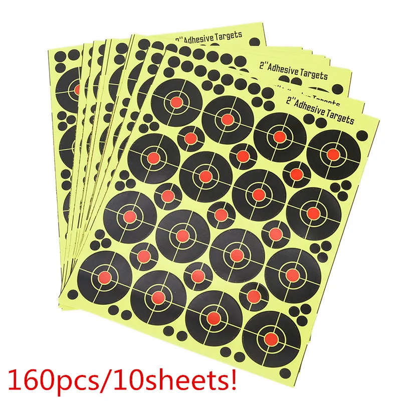 

160pcs Targets Reactive Splatter Paper Target For Archery Targeting For Short / Long Distance Targeting Shooting Accessory