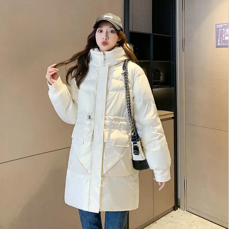 

Pakra Женское зимнее пальто Новинка 2021 Pakras зимняя женская куртка длинное тонкое плотное теплое пальто с капюшоном женские куртки черные модны...