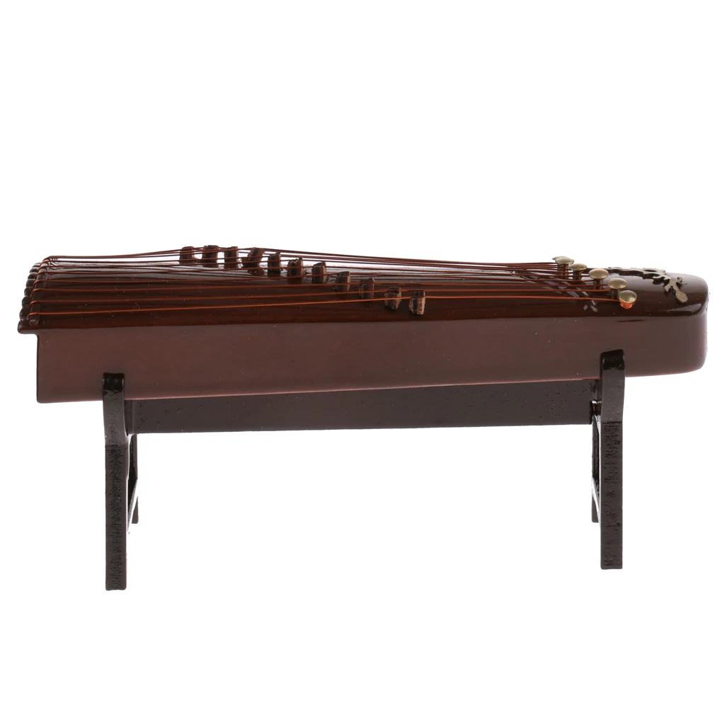 16 см Деревянный Китайский инструмент Guzheng Zither с коробкой и подставкой| |