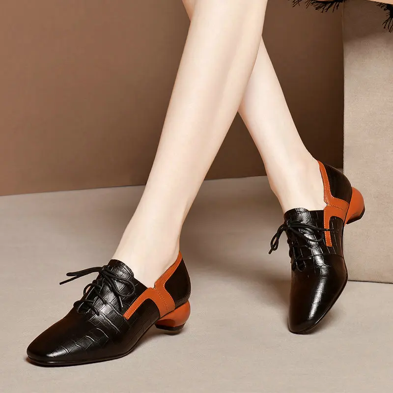 Пикантные женские туфли на высоком каблуке Разноцветные необычном туфли-лодочки